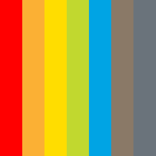 Adobe brand color palette showcasing various shades used in their branding