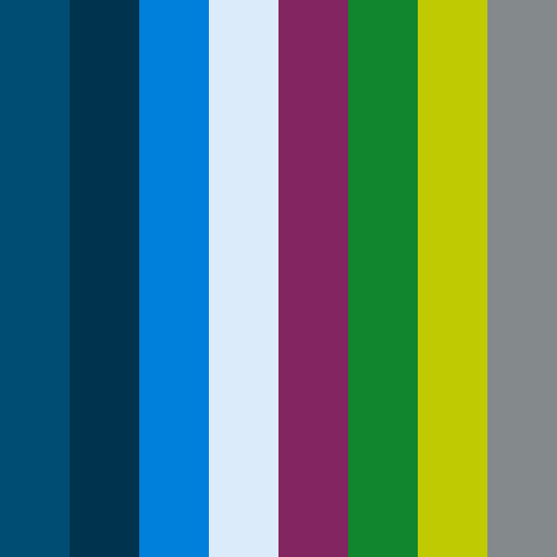 Arriva brand color palette showcasing various shades used in their branding