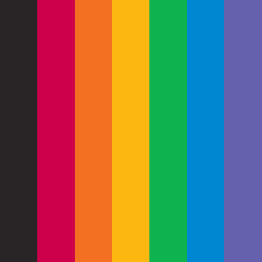 CNBC brand color palette showcasing various shades used in their branding