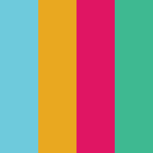 Slack brand color palette showcasing various shades used in their branding