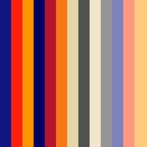 United Way brand color palette showcasing various shades used in their branding