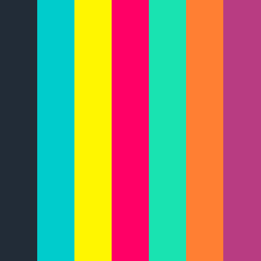 Unity brand color palette showcasing various shades used in their branding