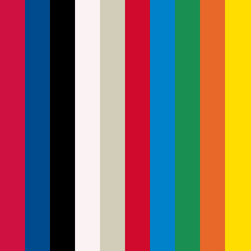 University of Dayton brand color palette showcasing various shades used in their branding