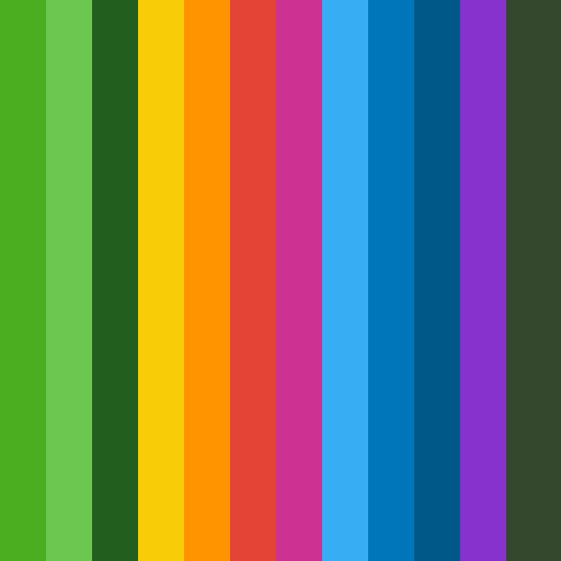 WhatsBroadcast brand color palette showcasing various shades used in their branding