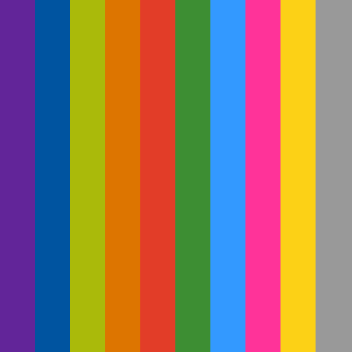 World Organisation of the Scout Movement brand color palette showcasing various shades used in their branding