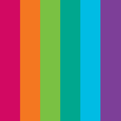Aetna brand color palette showcasing various shades used in their branding