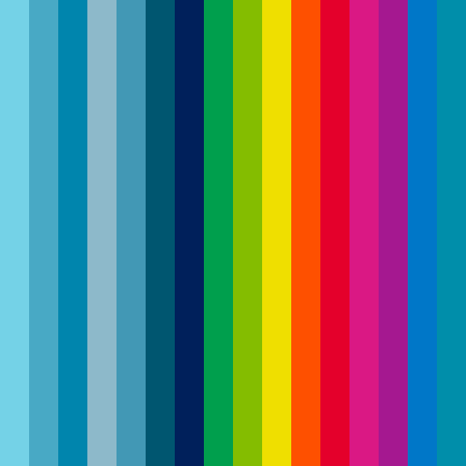 Airbus brand color palette showcasing various shades used in their branding