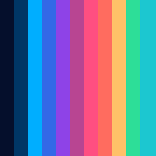 Algolia brand color palette showcasing various shades used in their branding