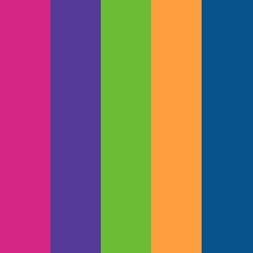 BT brand color palette showcasing various shades used in their branding