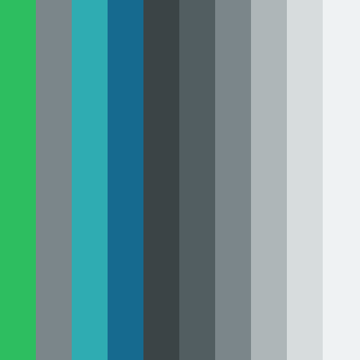 Evernote brand color palette showcasing various shades used in their branding