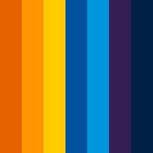 Firefox brand color palette showcasing various shades used in their branding