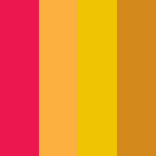 Five Guys brand color palette showcasing various shades used in their branding