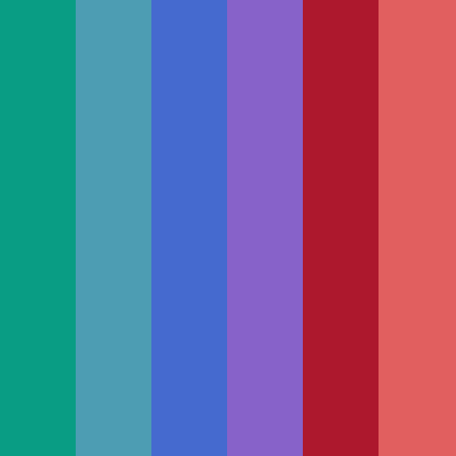 Gospel for Asia brand color palette showcasing various shades used in their branding