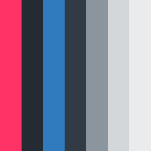 InVision brand color palette showcasing various shades used in their branding
