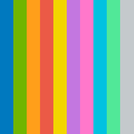 Trello brand color palette showcasing various shades used in their branding