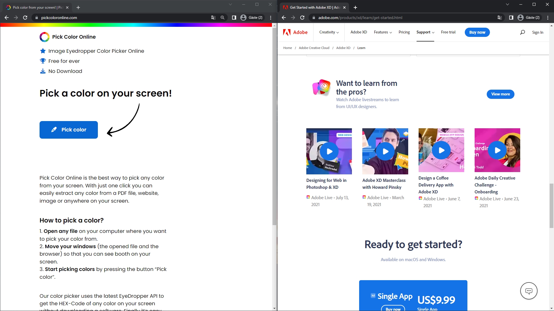  pick color online